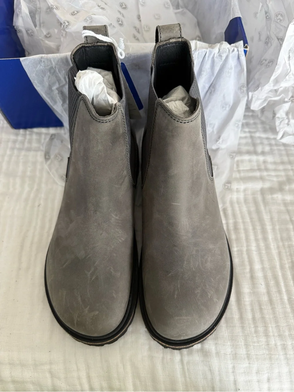 NWT Birkenstock Highwood Slip On Mid Nubuck Leather Boots Size 38 Medium/Narrow